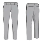 simple straight-cut grey trousers image